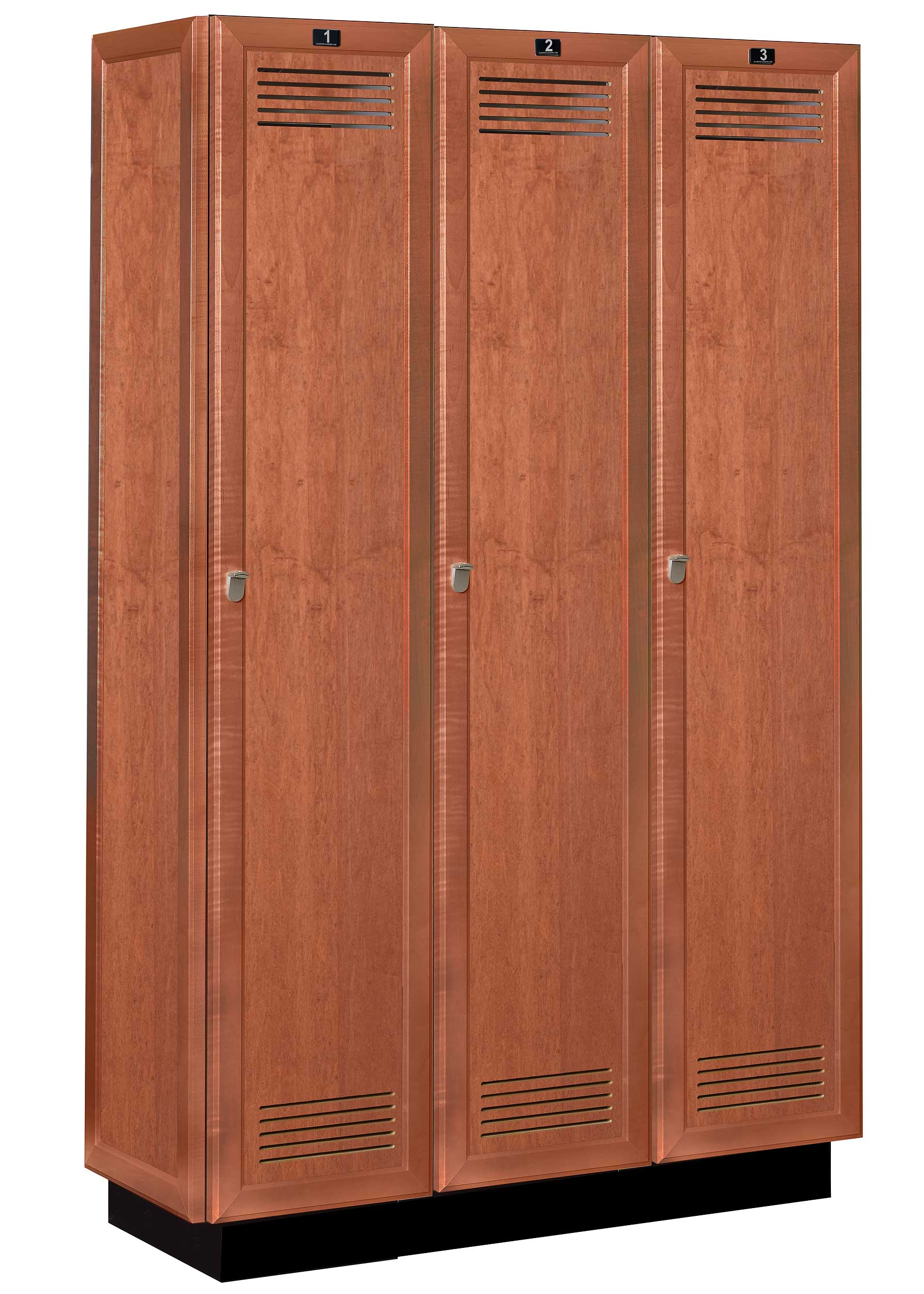 Vented Wood Club Lockers by All Wood Lockers