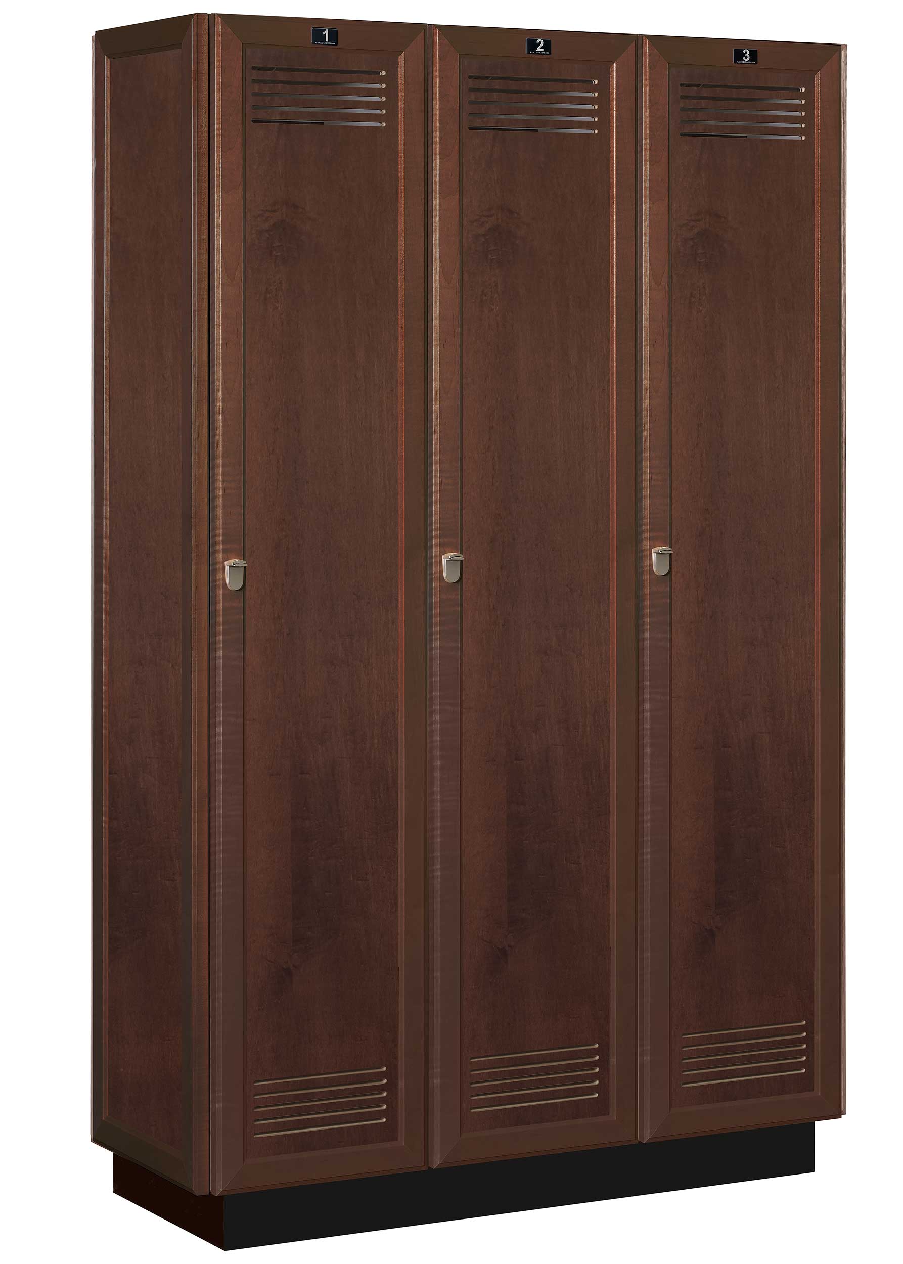 Vented Wood Club Lockers by All Wood Lockers