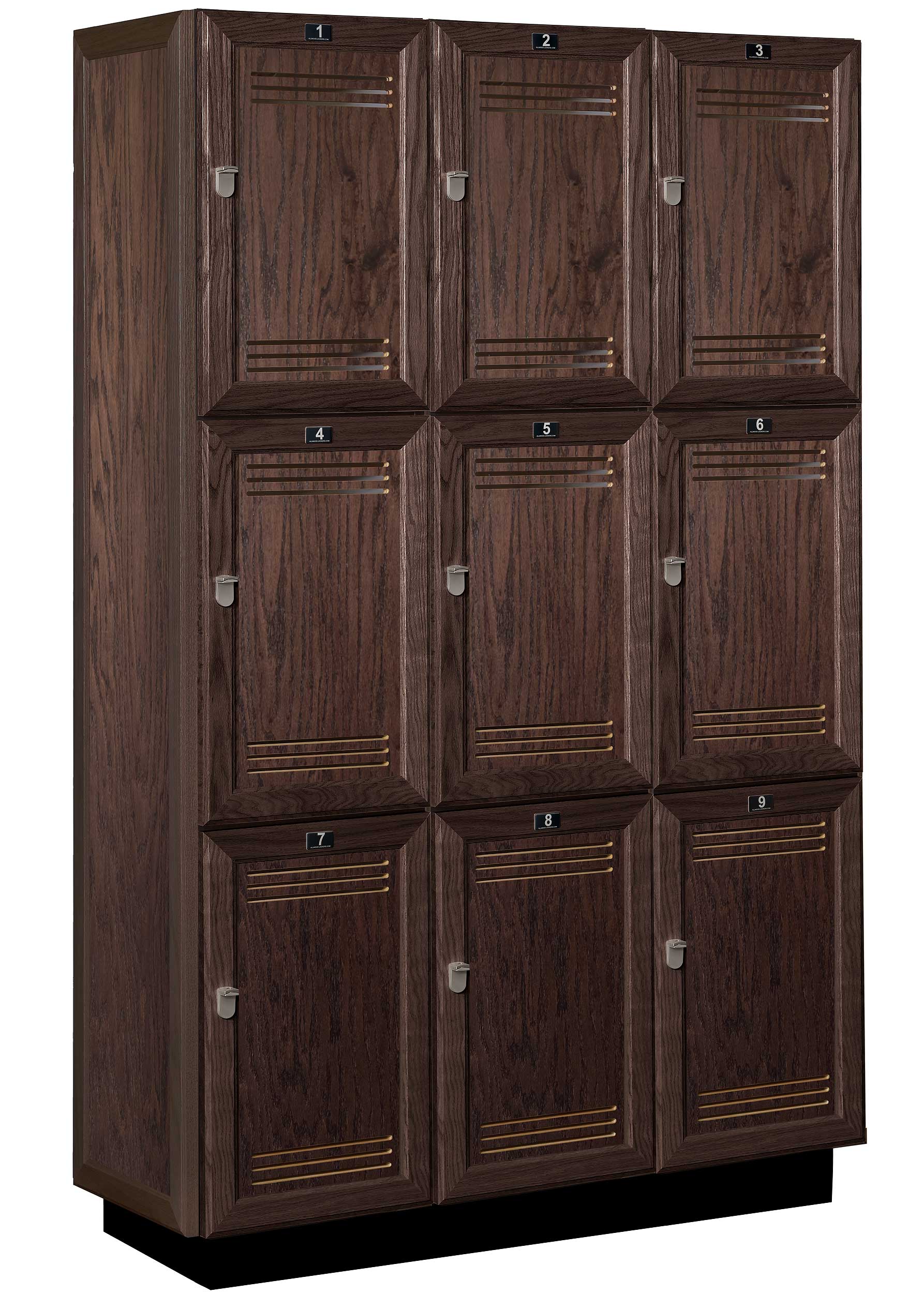 Vented Wood Club Lockers by All Wood Lockers