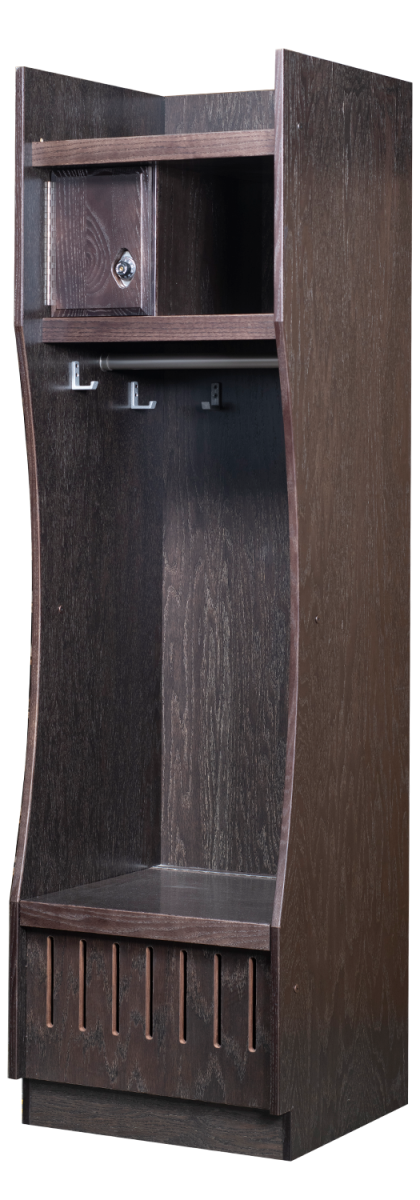 Inverse Bow Wood Lockers in Charcoal Oak