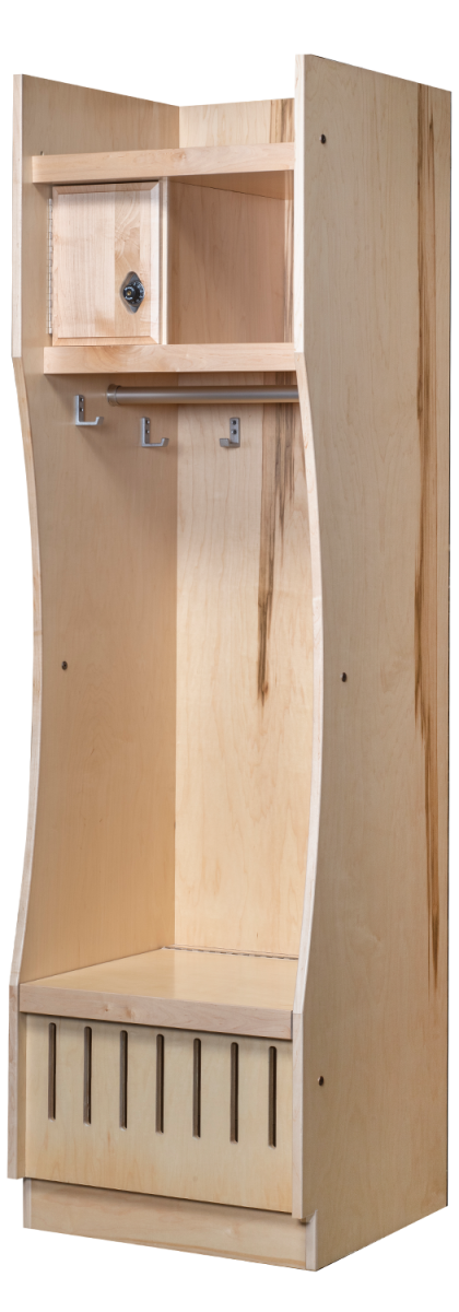 Inverse Bow Wood Lockers in Hardrock Maple