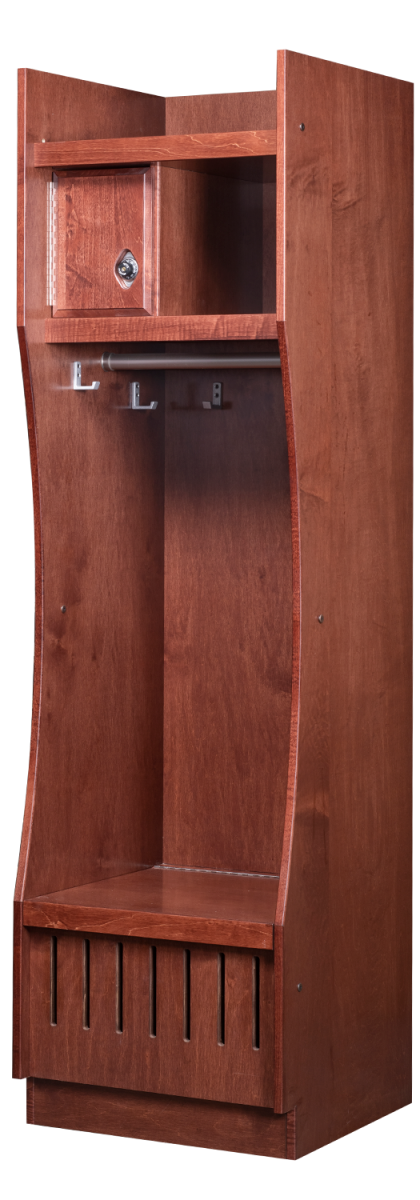 Inverse Bow Wood Lockers in Rosewood Maple