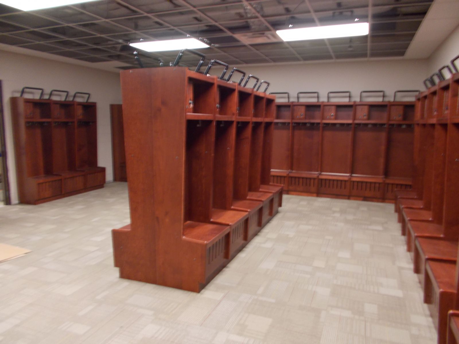 Wood Sports Locker Installations by All Wood Lockers