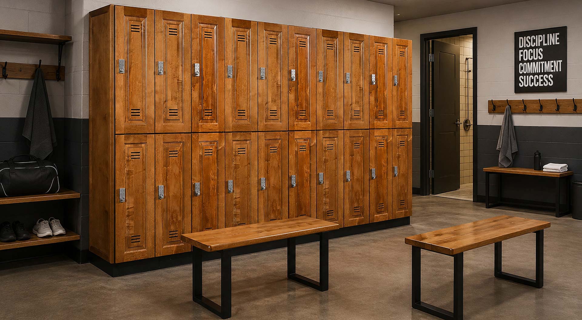 Wood Club Lockers